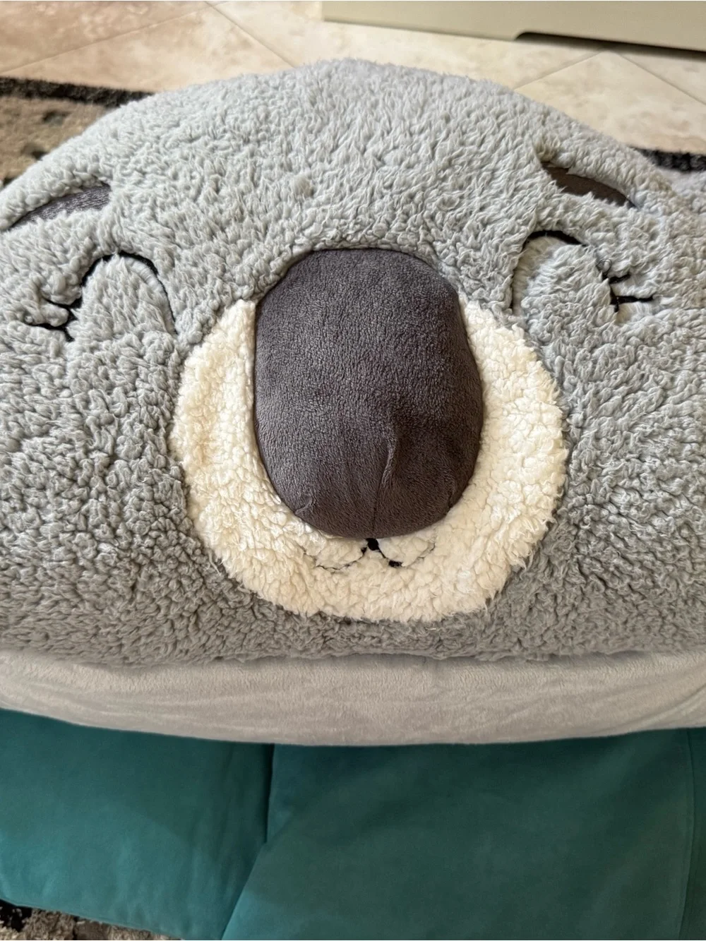 Cozy Gray Plush Coala Sleeping Bag with Pillow